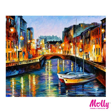 Painting by numbers Afremov. Bridge