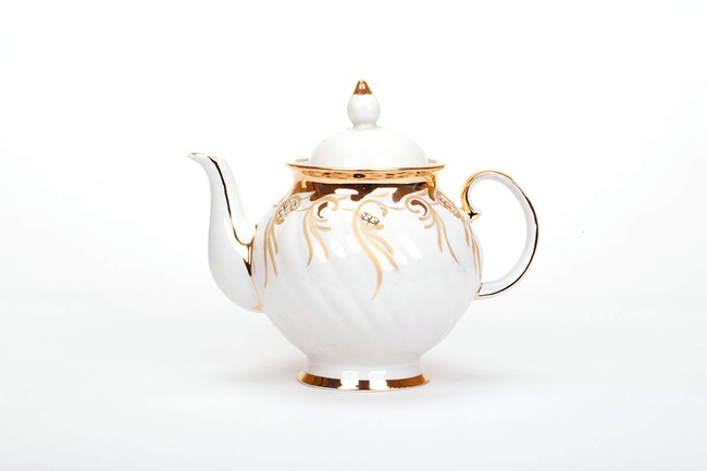 Сервиз чайный 15 предм. Голубая роза Золотистый