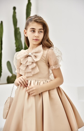 Шикарная модель с короной и сумочкой