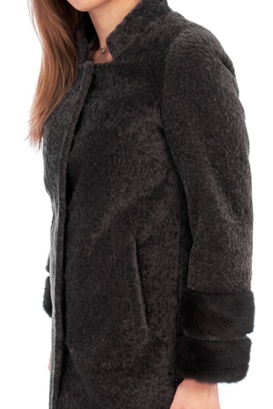 Пальто женское Silverfox модель 805-Темно серый