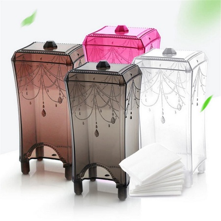 Коробка-контейнер для хранения ватных дисков прозрачная