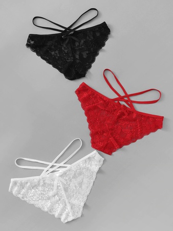 Цветочные Кружевные Трусики Набор