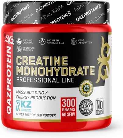 Креатин Qazprotein Creatine Monohydrate нейтральный 300 г