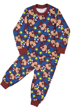 Пижама с начесом, штаны и лонгслив