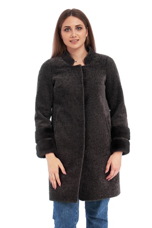 Пальто женское Silverfox модель 805-Темно серый