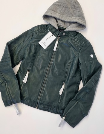 Kadın yeşil deri ceket Alpenblitz
