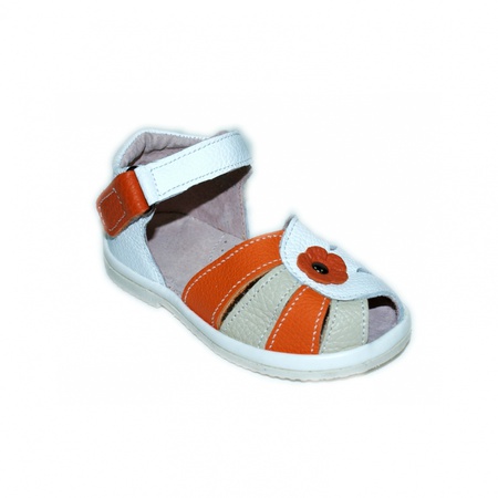 12106С Туфли ясли кожа кожподкл бел оран мол ФОМА