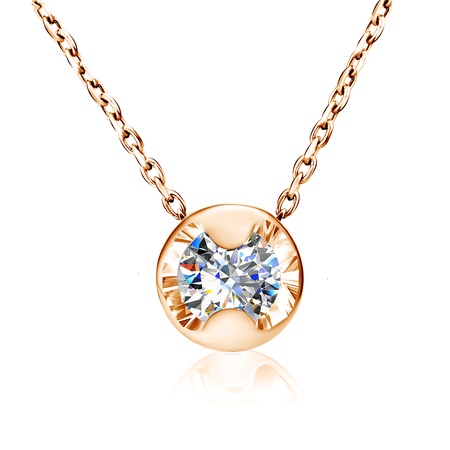 КОЛЬЕ ИЗ КРАСНОГО ЗОЛОТА С БРИЛЛИАНТОМ