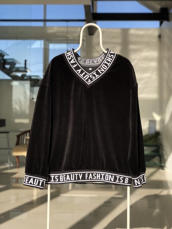 Кофта премиум-качества из корейского х/б велюра с резинкой fashion (oversized)