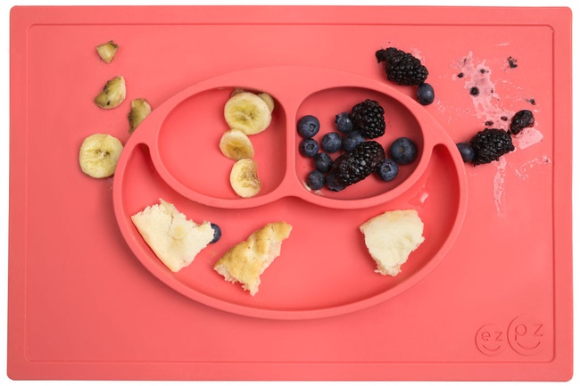 Силиконовая тарелка ezpz Happy Mat Coral