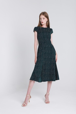 Платье миди с закрытой спиной