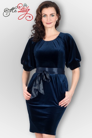 1194-3b velvet dress sizes 50-54