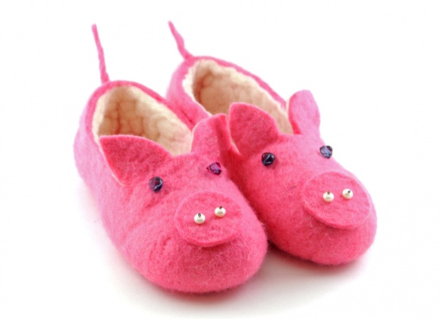 Войлочные тапочки «Хрюшки»