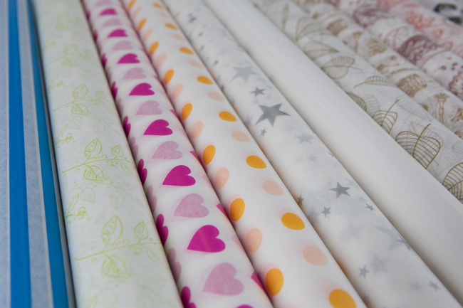 Siliconized baking paper with "Narrow stripes" pattern (roll 8m)