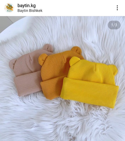 Children's hats "Mimi". Composition of fabrics: 95% cotton, 5% lycra.