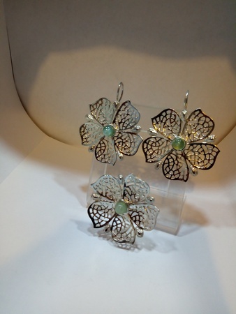 Серьги " Космея"