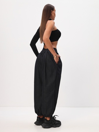 Штаны Тоджи укороченные широкие джинсовые