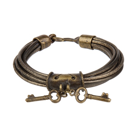 W-K-RP-103 Deri bileklik, kolye,küpe kombin