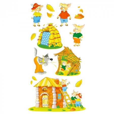 RDA2001 Sticker Three Little Pigs