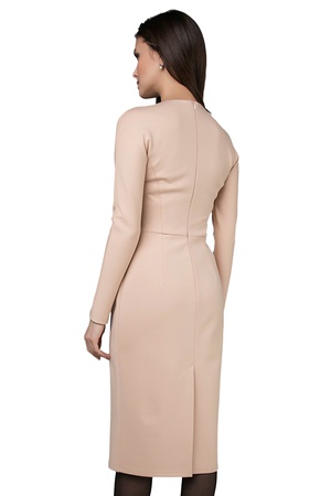 Платье футляр с отрезной талией миди