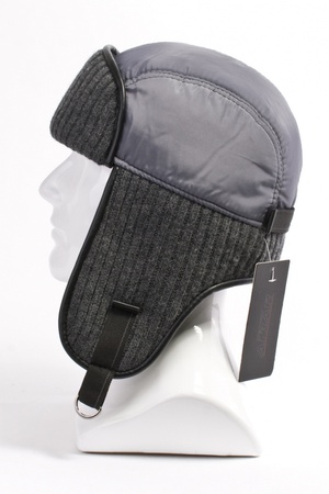 Ушанка из плащ. тк. с трикотажем 172119С