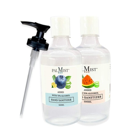 Palmist Alcohol based Hand Sanitizer Combo Of 500 ml Each (Pack of 2) with Dispensor For Easy to Use With Herbal Blends