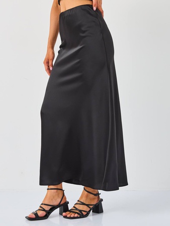 Атласная юбка макси