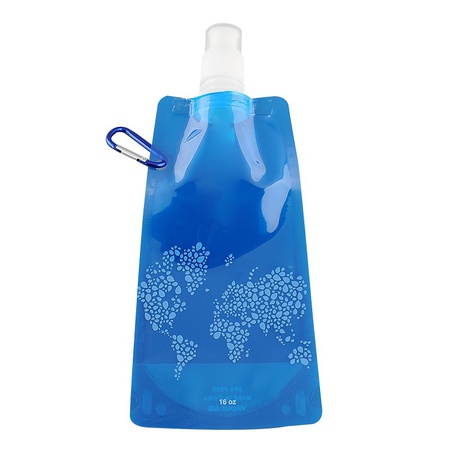 Karabina ile tekrar kullanılabilen katlanabilir şişe &quot;VAPUR&quot;