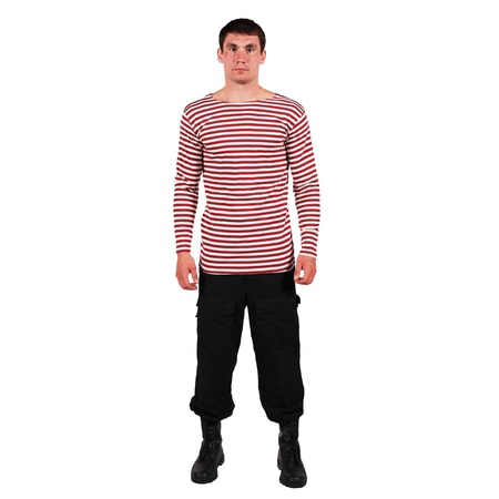 Тельняшка полоски бело-крапового цвета