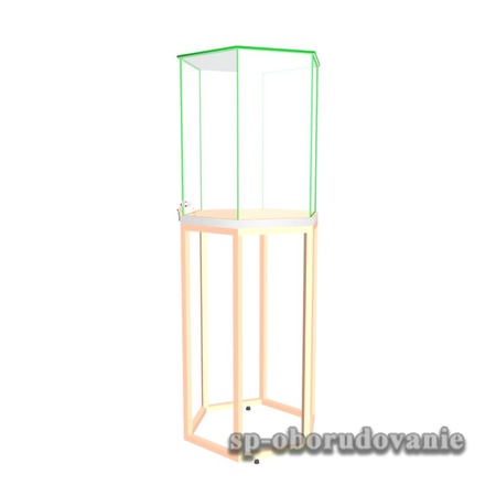 Витрина ювелирная шестигранная (высокая)