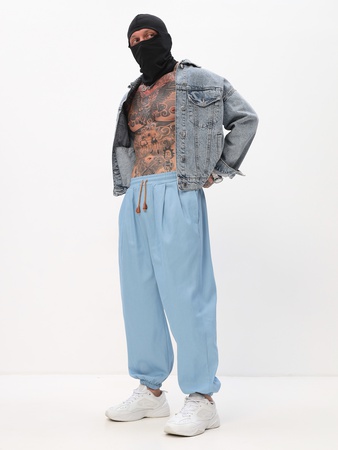 Штаны Джинсовые укороченные широкие