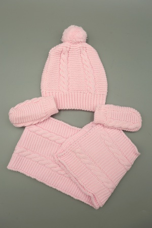 Двухволосая Тройка Шарф Beanie Gloves