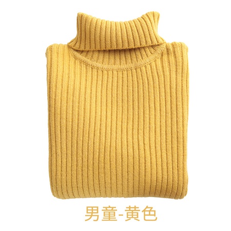 Sonbahar ve kış çocuk giyim yeni çocuk kazakları erkek ve kız çocuklar için kalınlaşmış yün örme kazak yüksek yakalı alt kazak