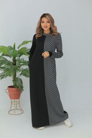 Комбинированное платье