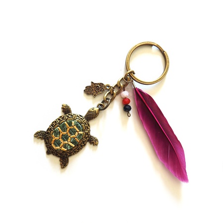 Giftome El Yapımı Doğal Taş Mozaik Anahtarlık