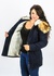 Parka denim sheepskin with fur