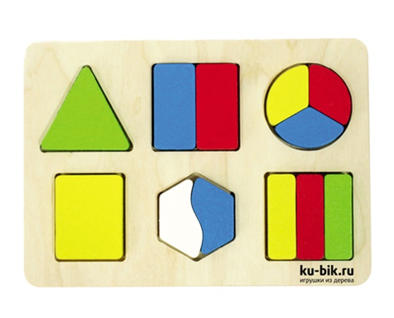 Пазлы "Дроби-фигуры"