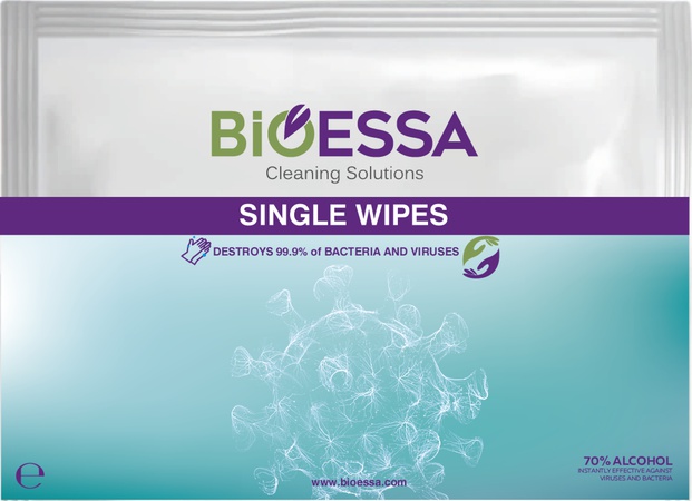 Single use wet wipes
