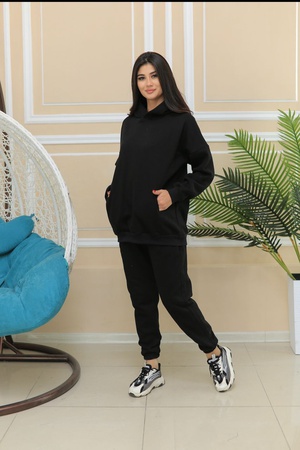 Толстовки двойка с брюками и капюшоном