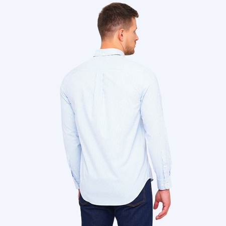 Мужская рубашка в голубую полоску