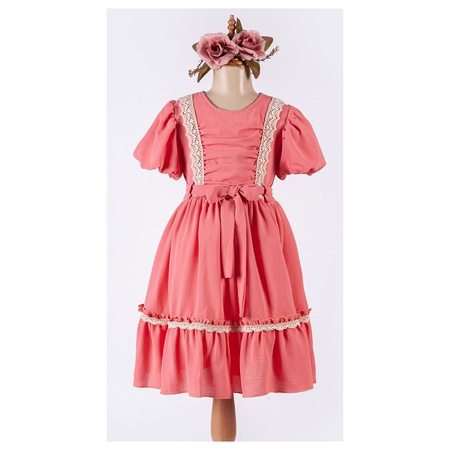 Оптом платье с ремнем для девочек 6-12 лет