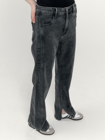 Джинсы женские с разрезом