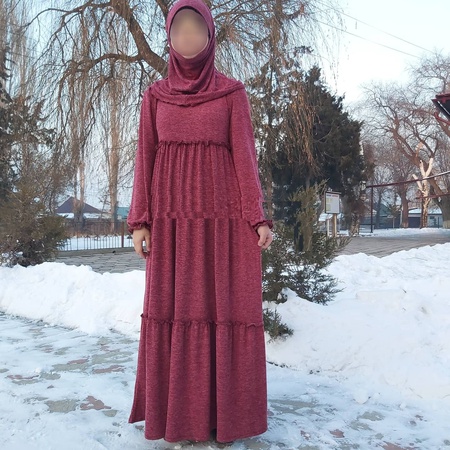 💫Платья "Валан" в комплекте с платком. 💫ткань мягкий трикотаж меланж х/б отличного качества.  💫36-42(в линии 4 штуки). 💫цена  11$