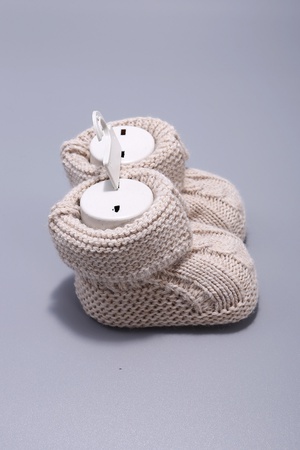 TRİKO İNCE SAC ÖRGÜ YAKALI BEBEK PATİK