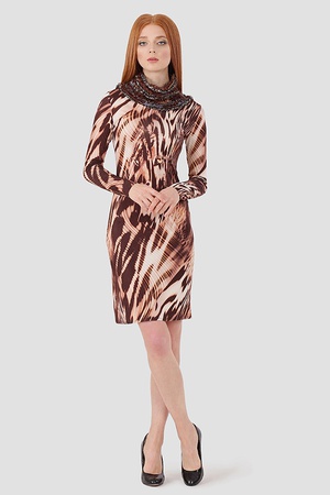 211-5577 elbise kahverengi kaplan