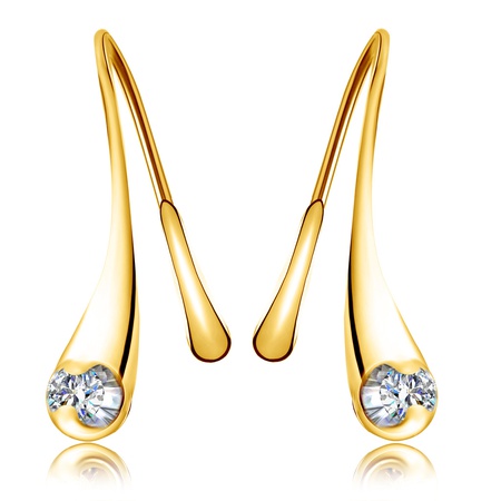 СЕРЬГИ ИЗ ЖЕЛТОГО ЗОЛОТА С БРИЛЛИАНТАМИ