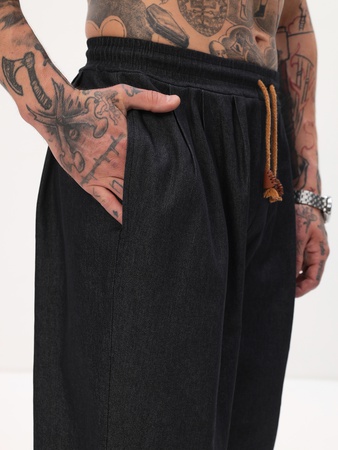 Штаны Джинсовые укороченные широкие