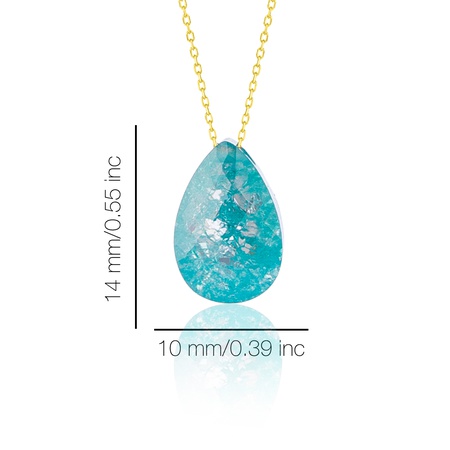 Колье Even & Pétra из 14-каратного золота с мятно-зелеными камнями в виде капли