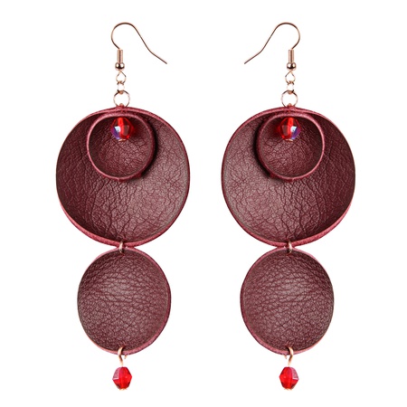 W-112S  Кожаная серьга