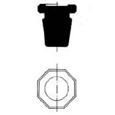 Пробка восьмигранная, шлиф 45/40